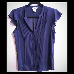 Navy, Shortsleeved Work Top